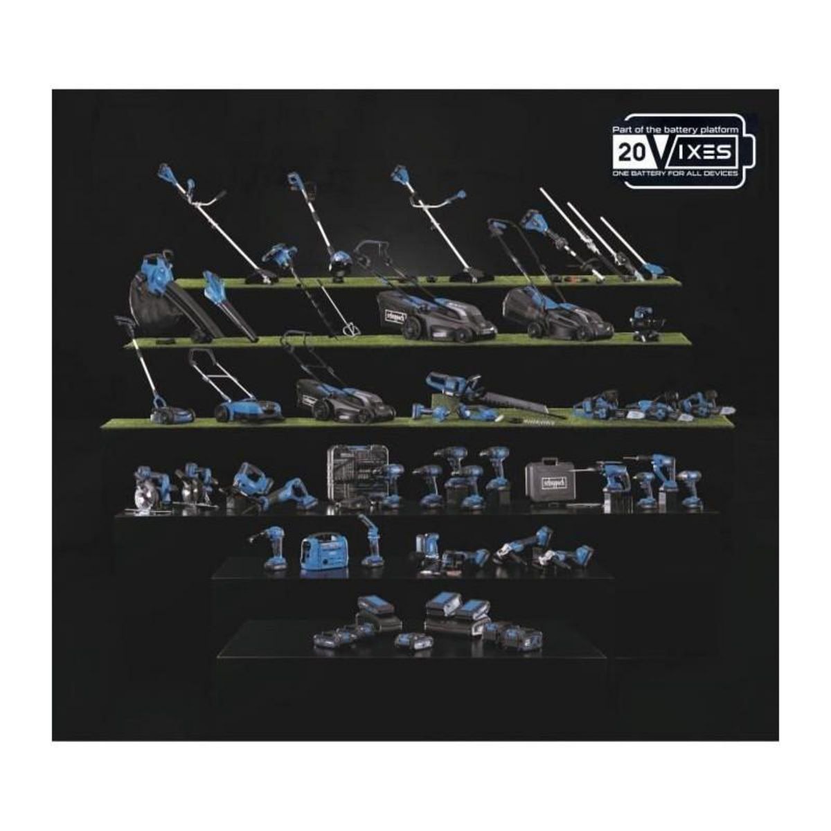 SCHEPPACH Pack batterie 4Ah + chargeur 4,5A - SCHEPPACH - 20V IXES - SBSK4.0 - Batterie et chargeur universels pour toute la gamme 20V IXE