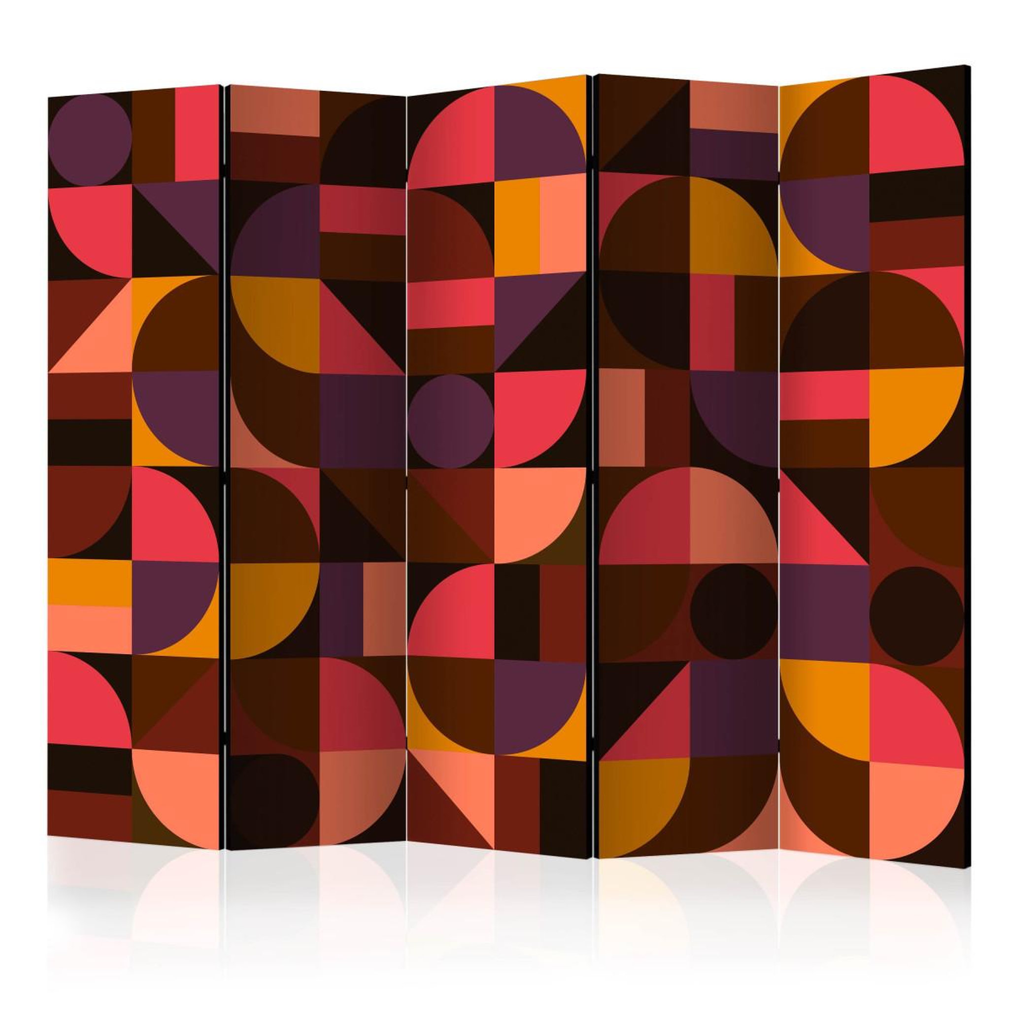 Paris Prix Paravent 5 volets  geometric mosaic red  172x225cm