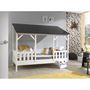 Voir la diapositive 4 : Paris Prix Pack - Lit Cabane Enfant & Sommier  Housebed III  90x200cm Blanc & Noir