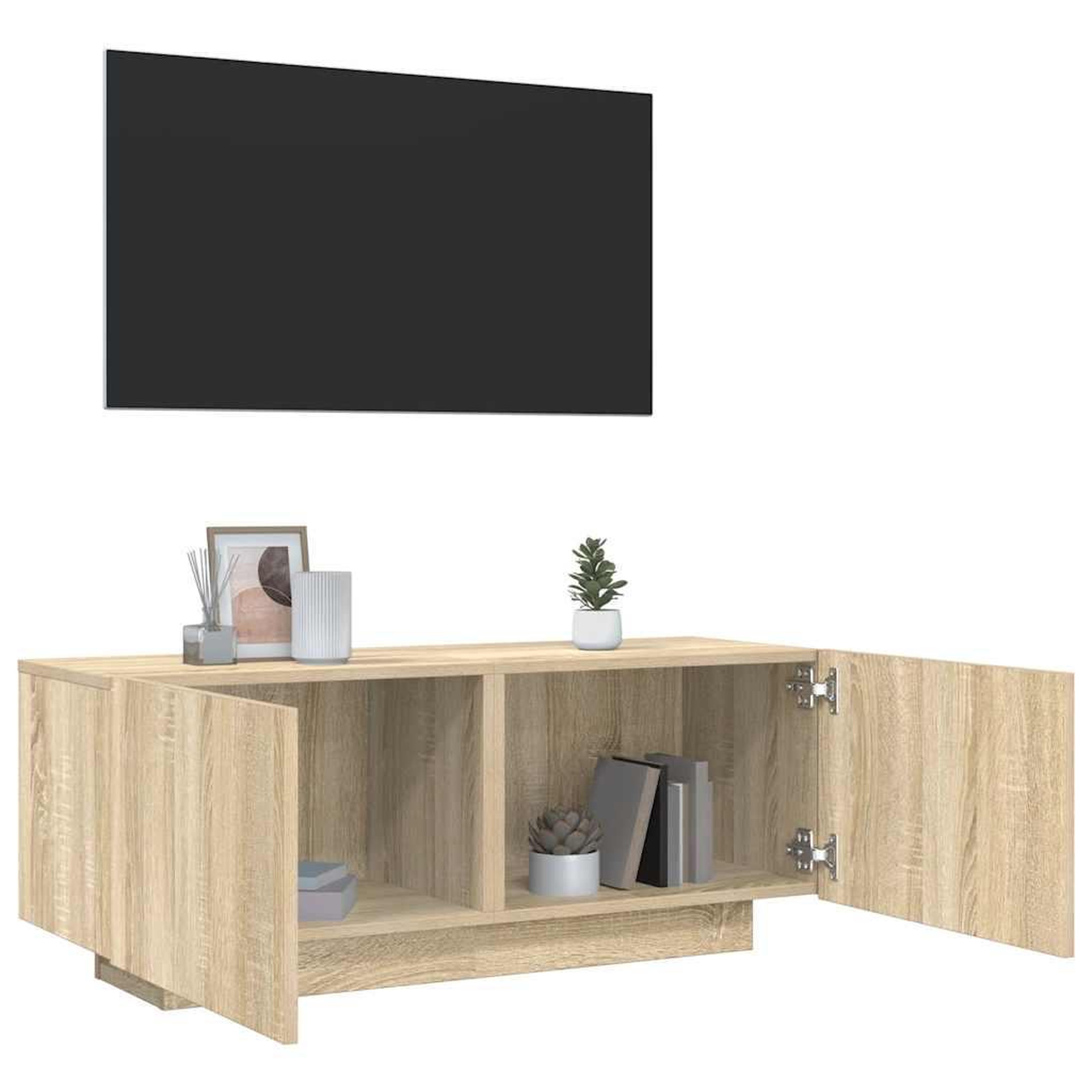 VIDAXL Meuble TV Chene sonoma 100x35x40 cm Bois d'ingenierie