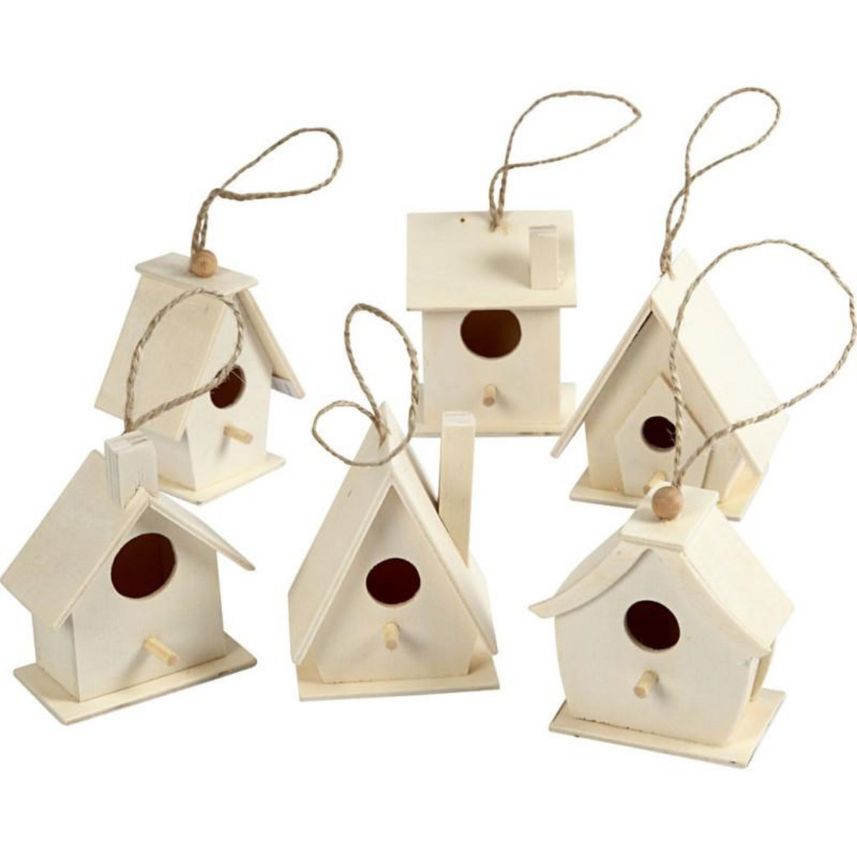 CREATIV COMPANY Creativ Company - Birdhouse Wood 7cm, 6pcs. 575770