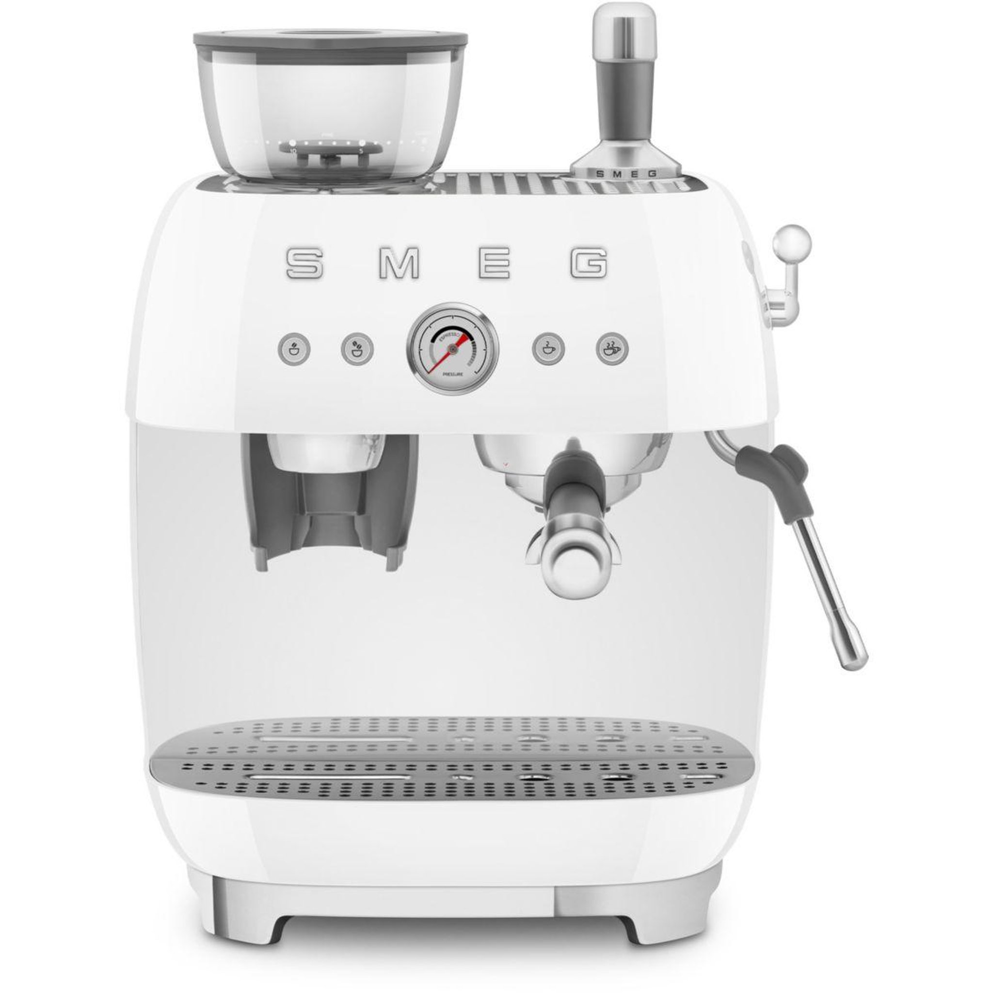 SMEG Expresso broyeur egf03wheu blanc