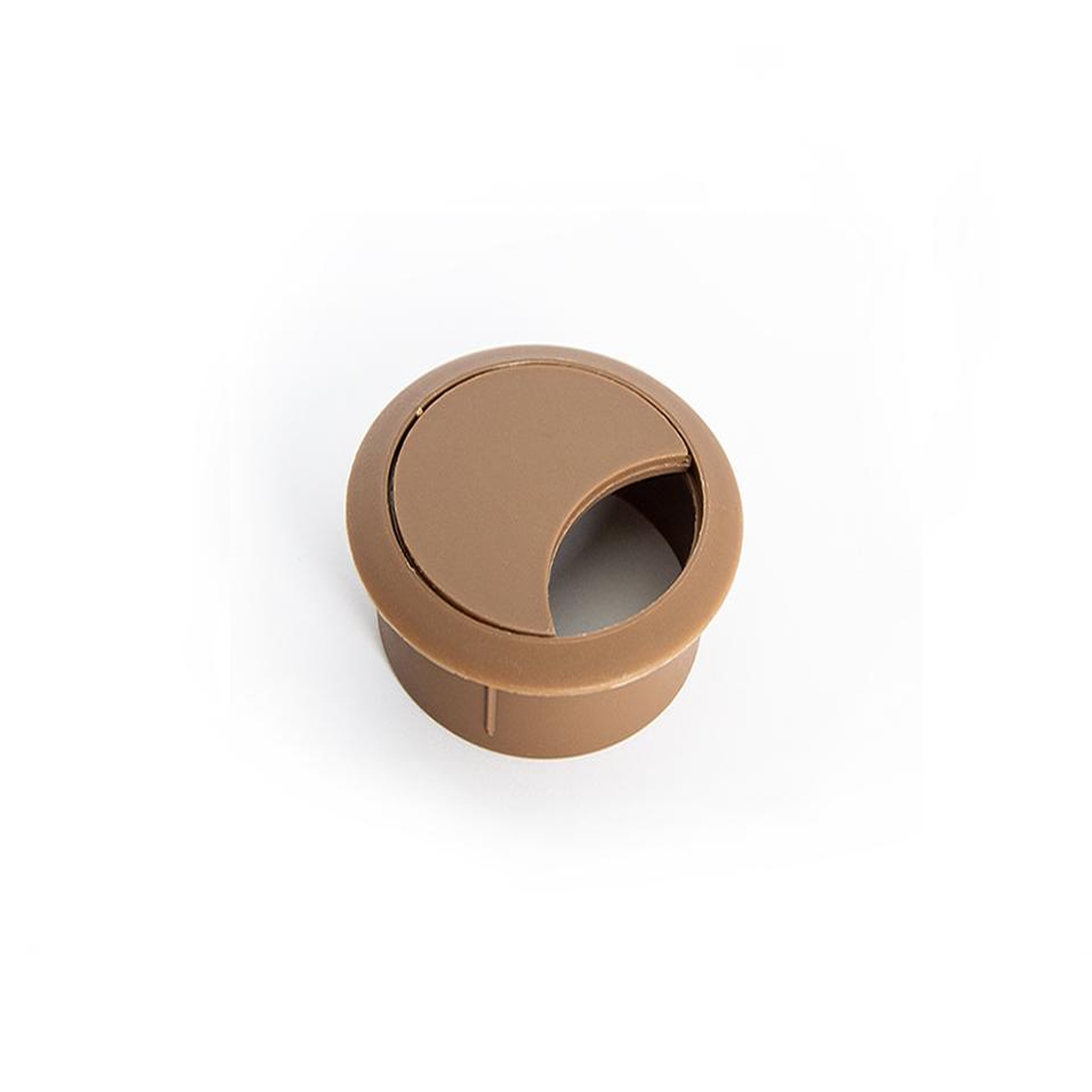 CENTRALE BRICO Passe-câble plastique 60mm  noyer