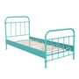 Voir la diapositive 2 : Paris Prix Lit Enfant Métal  New York  90x200cm Turquoise
