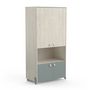 Voir la diapositive 1 : Armoire enfant 4 portes 1 niches L89cm NOLAN