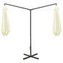 Voir la diapositive 4 : VIDAXL Parasol de jardin double avec mat en acier sable 600 cm