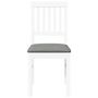 Voir la diapositive 5 : VIDAXL Chaises a manger coussins 2 pcs blanc bois massif caoutchouc