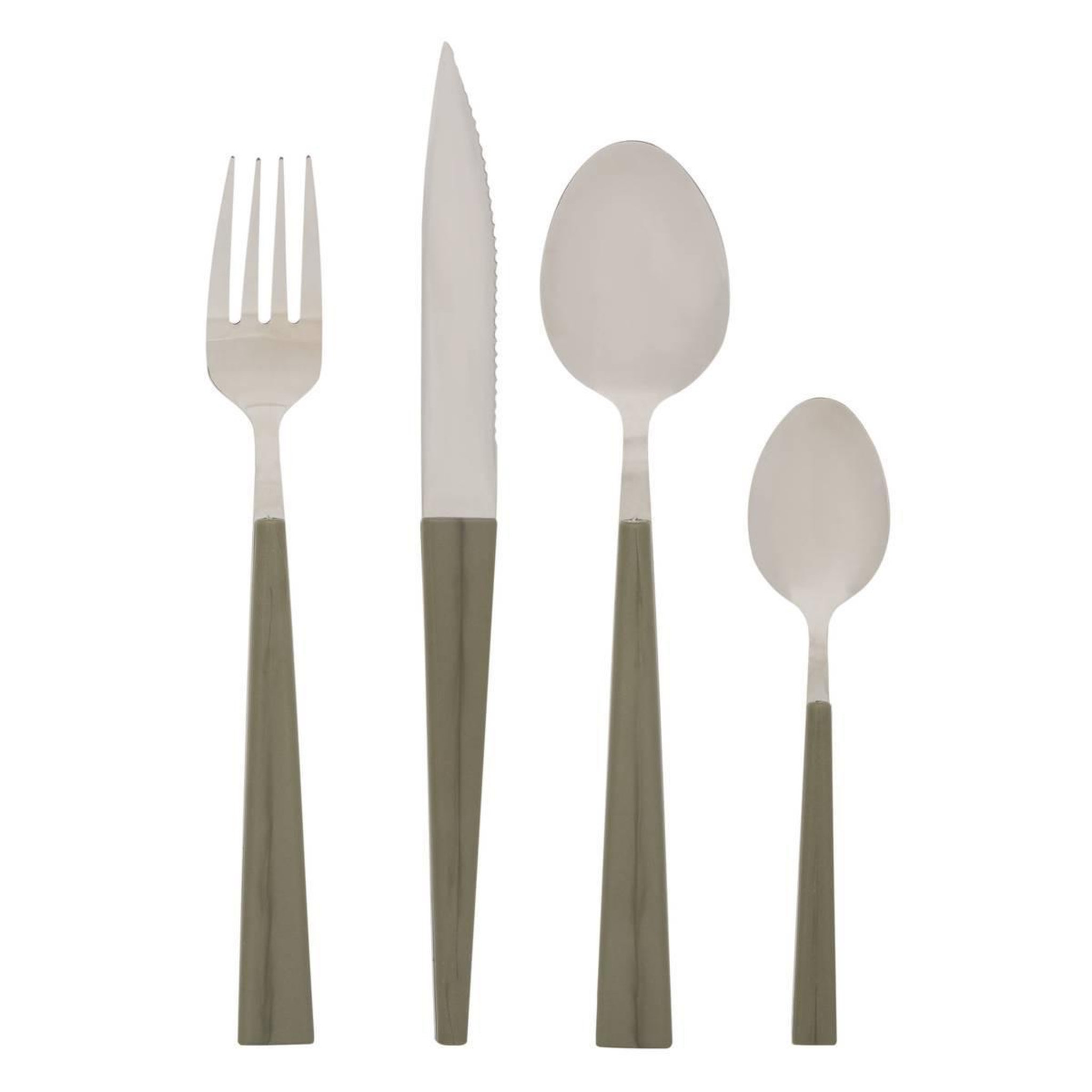 SECRET DE GOURMET Ménagère 16 Pièces en Inox  Susan  27cm Kaki