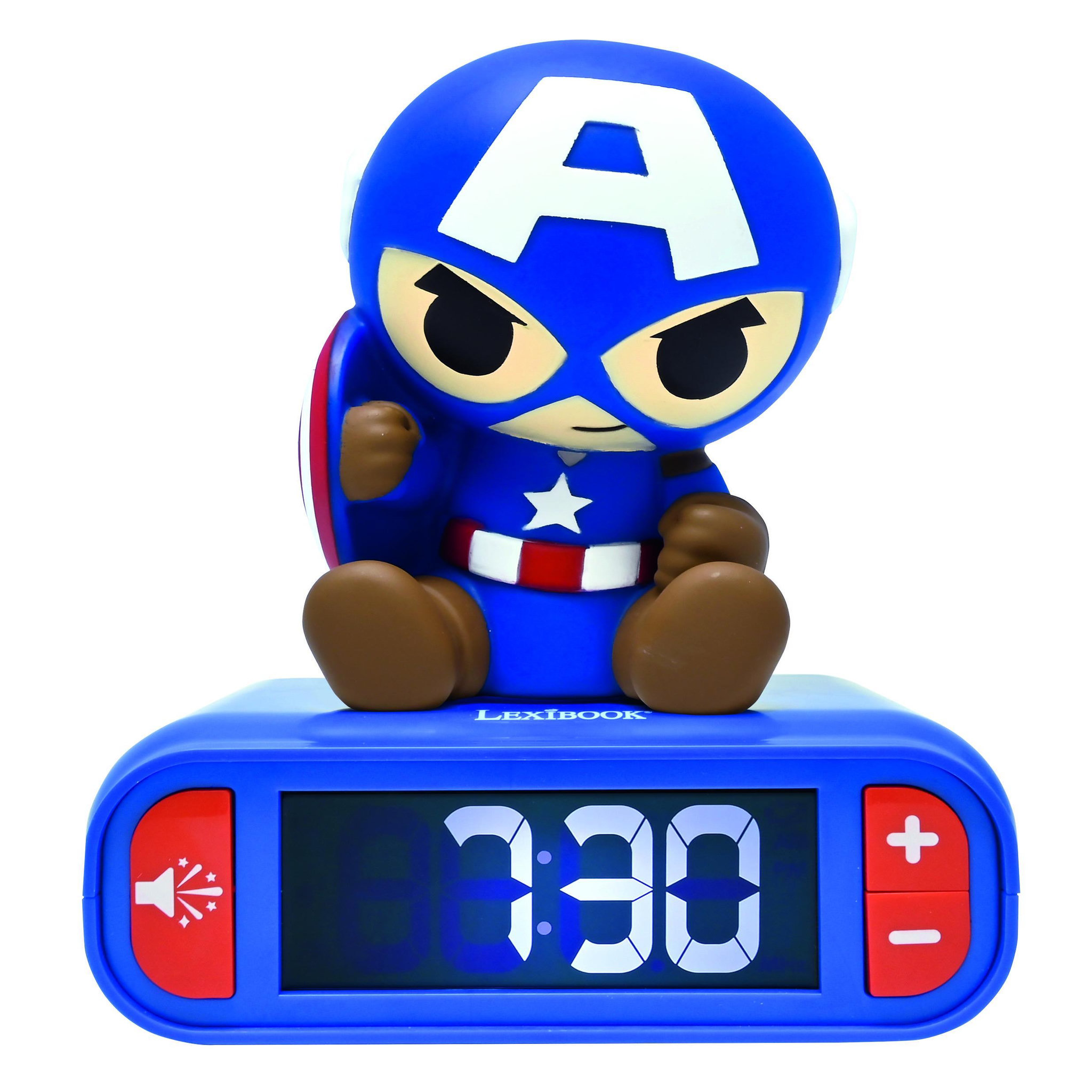 Lexibook Réveil avec Veilleuse Captain America en 3D