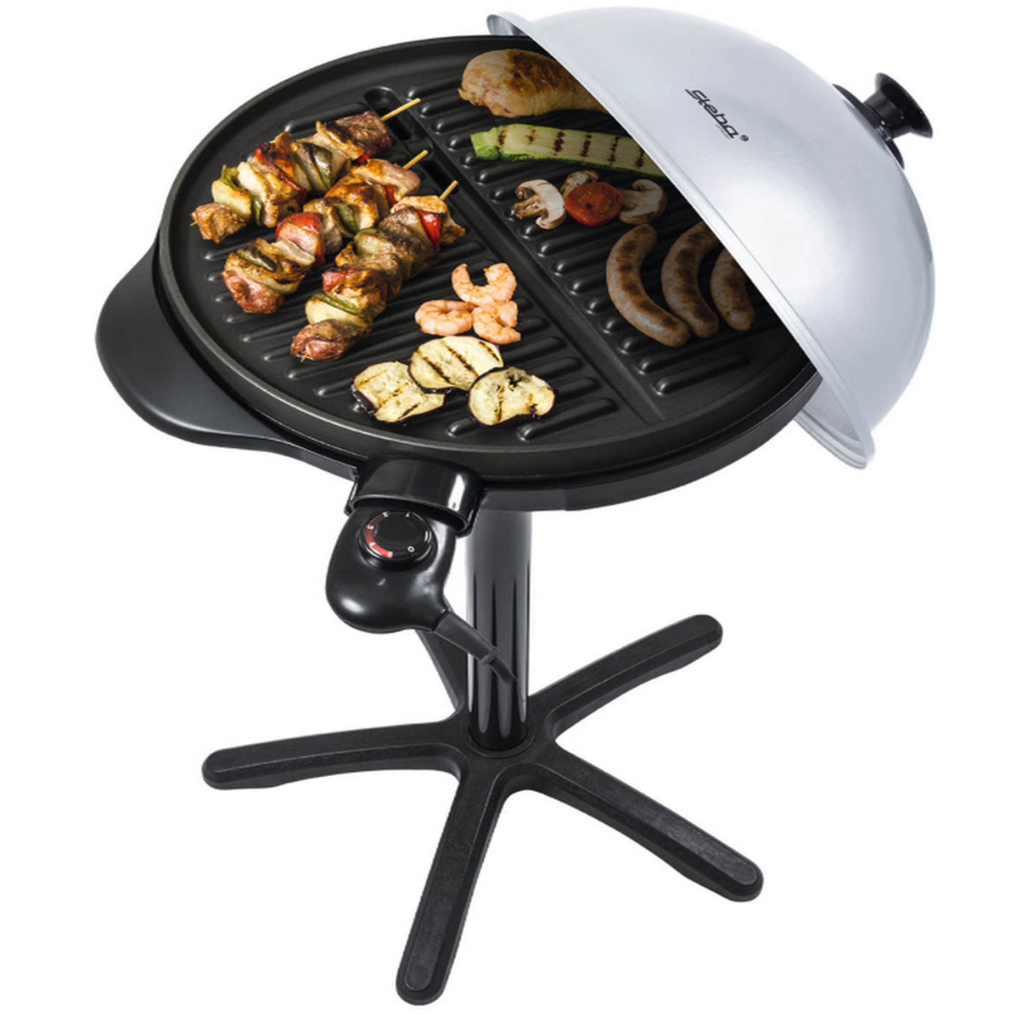 Voir la diapositive 2 : STEBA Barbecue électrique sur pied 1800w - VG250