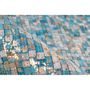 Voir la diapositive 3 : Paris Prix Tapis en Cuir Fait Main  Finish  Turquoise & Or