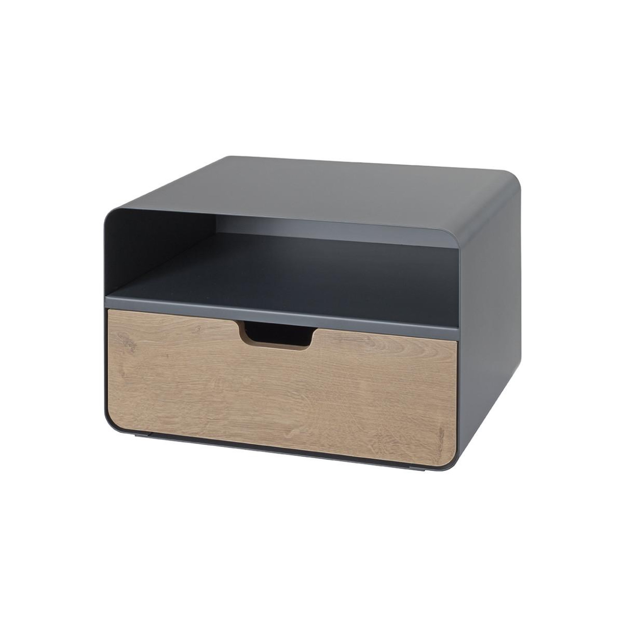 Voir la diapositive 3 : Paris Prix Étagère murale avec tiroir & niche  korfu  38cm anthracite