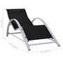 Voir la diapositive 6 : VIDAXL Chaises longues lot de 2 avec table aluminium noir