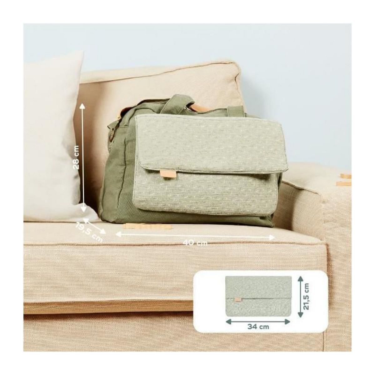 BABYMOOV Babymoov Sac (a langer) Day to Day - Tendance et Fonctionnel, Capacité 23L, Nombreuses poches, 6 Accessoires inclus, Abstract