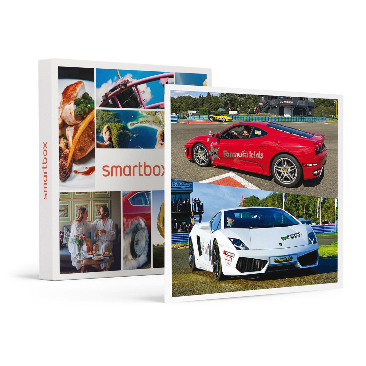 Smartbox Stage pilotage enfant : 4 tours de circuit au volant d'une Ferrari et d'une Lamborghini - Coffret Cadeau Sport & Aventure