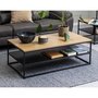 Voir la diapositive 2 : LISA DESIGN Salida - table basse - effet bois et métal noir - 120 cm
