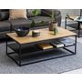 Voir la diapositive 2 : LISA DESIGN Salida - table basse - effet bois et métal noir - 120 cm