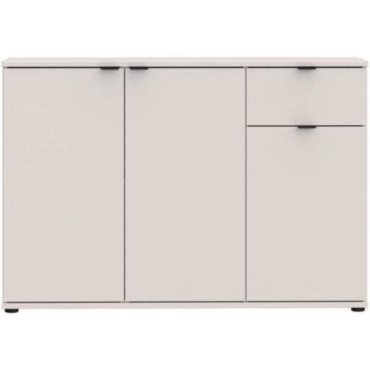 MARKET24 Commode - GANYMEDE - 3 portes - 1 tiroir - Sable - 119,8 x 34,1 x 82,3 cm