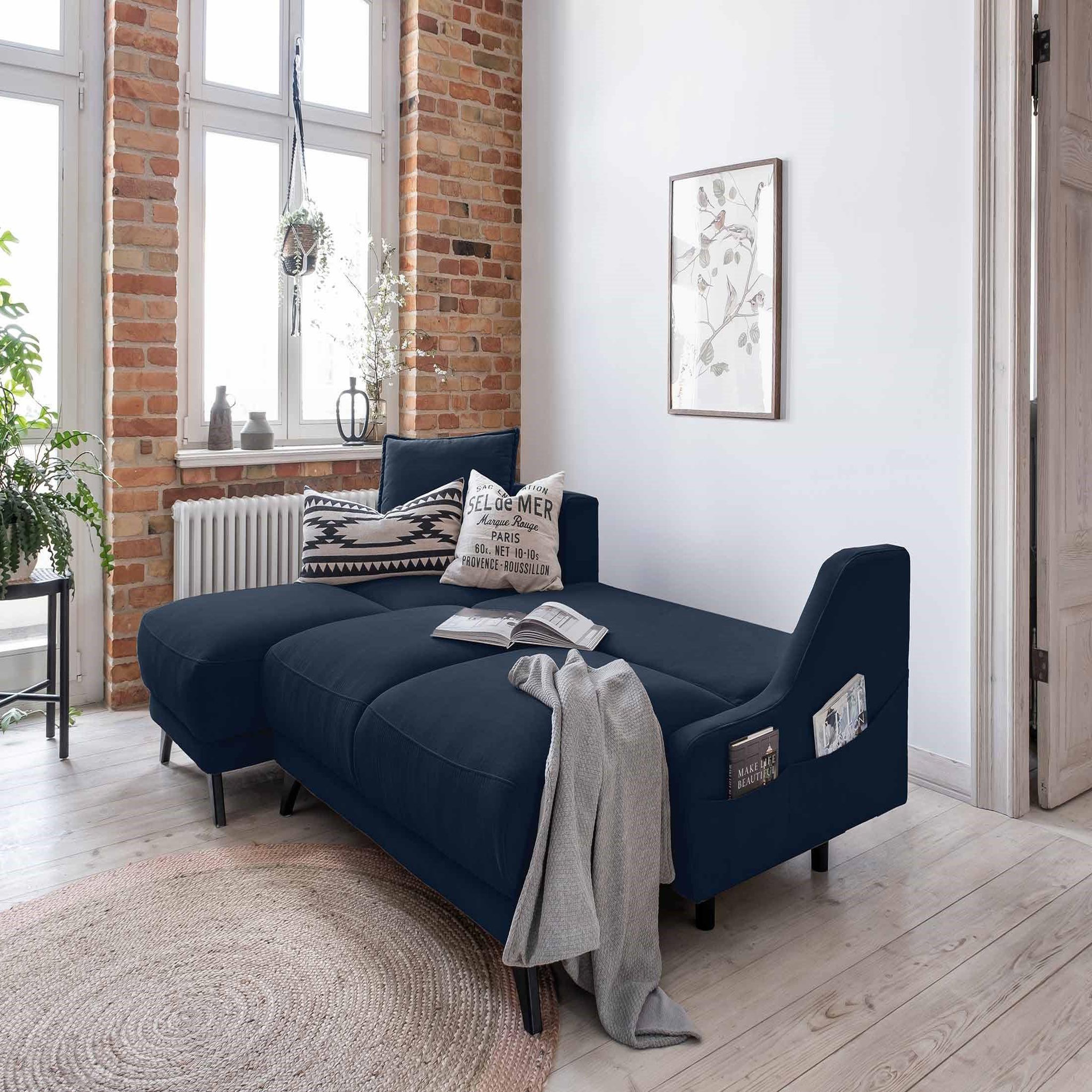 Voir la diapositive 2 : BEST MOBILIER Royal - canapé d'angle gauche - 4 places - convertible avec coffre - en velours