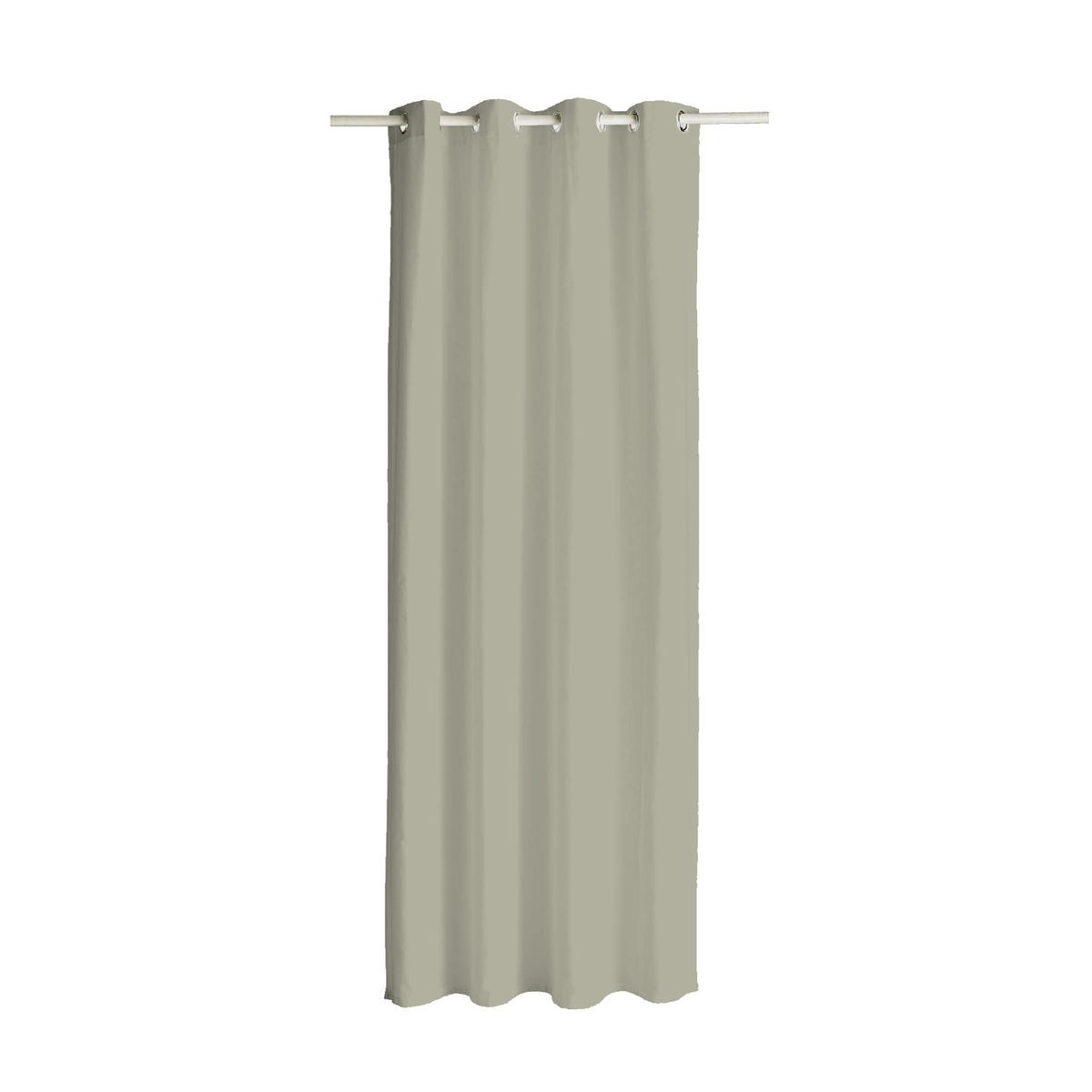 Rideau occultant uni à oeillets en polyester
