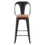 Voir la diapositive 3 : Rendez vous déco Lot de 2 chaises pour îlot central 68 cm noires et marron-Charly