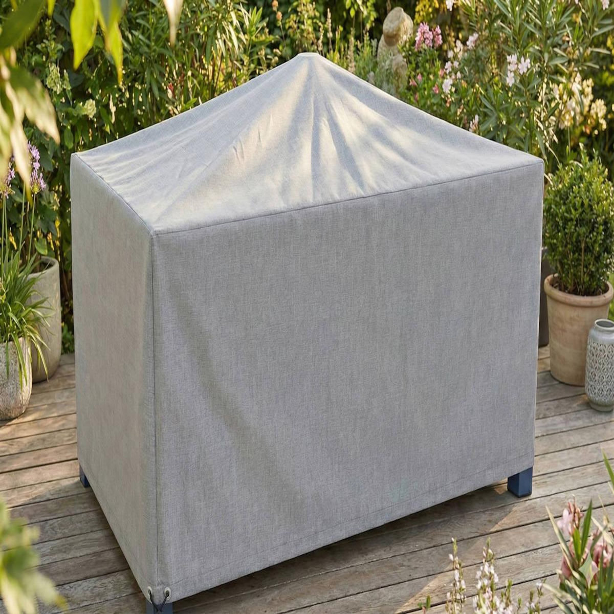 Jardiline Housse de protection Cover Garden pour table de jardin rectangulaire 8-10 personnes - 260 x 100 x 50 cm - Jardiline