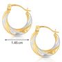 Voir la diapositive 2 : L'ATELIER D'AZUR Boucles d'Oreilles Créoles Or Bicolore - Femme