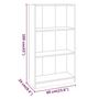 Voir la diapositive 6 : VIDAXL Bibliotheque Chene fume 60x24x109 cm Bois d'ingenierie