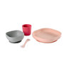 Voir la diapositive 1 : BEABA Set vaisselle silicone 4 pièces - rose
