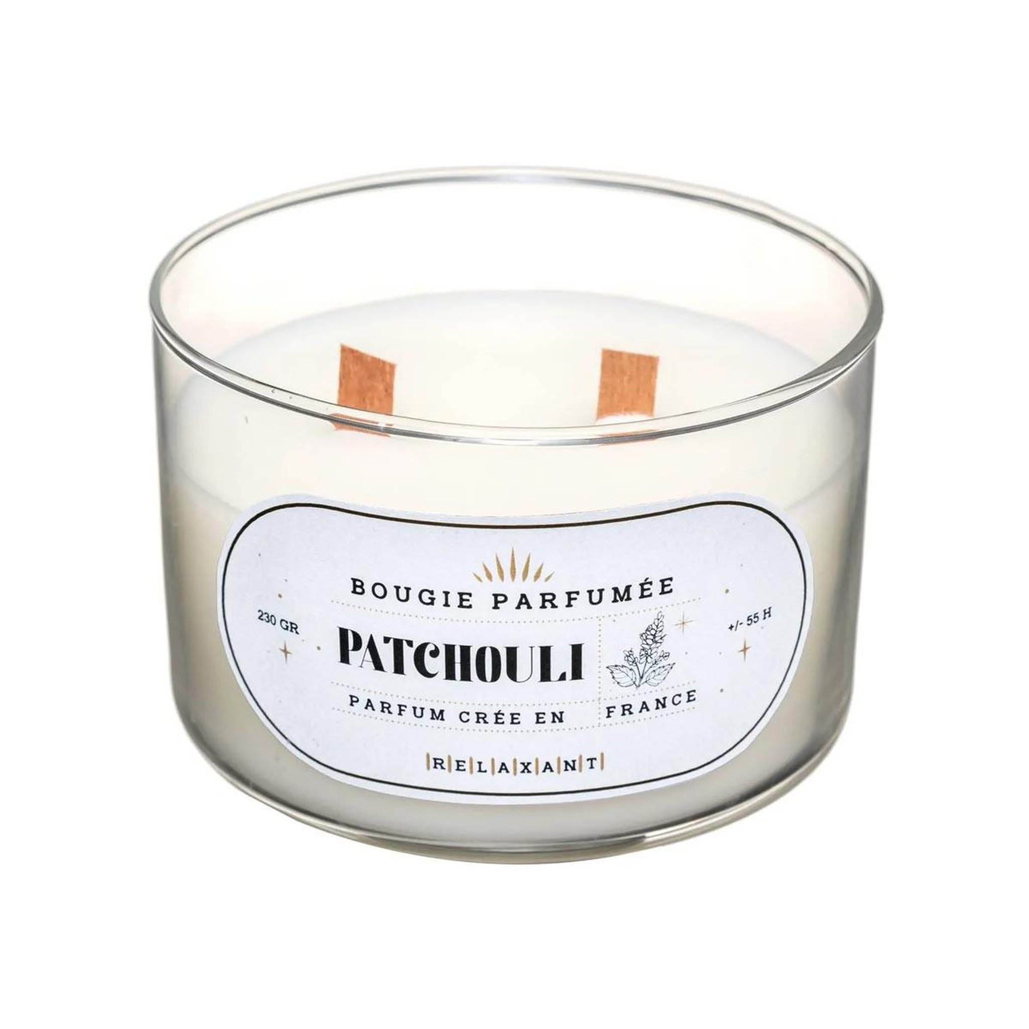 COMPTOIR DE LA BOUGIE Bougie parfumée en verre  snow  470g patchouli