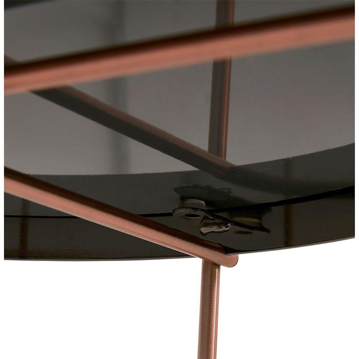 Paris Prix Table Basse Design en Verre  Rona  63cm Cuivre