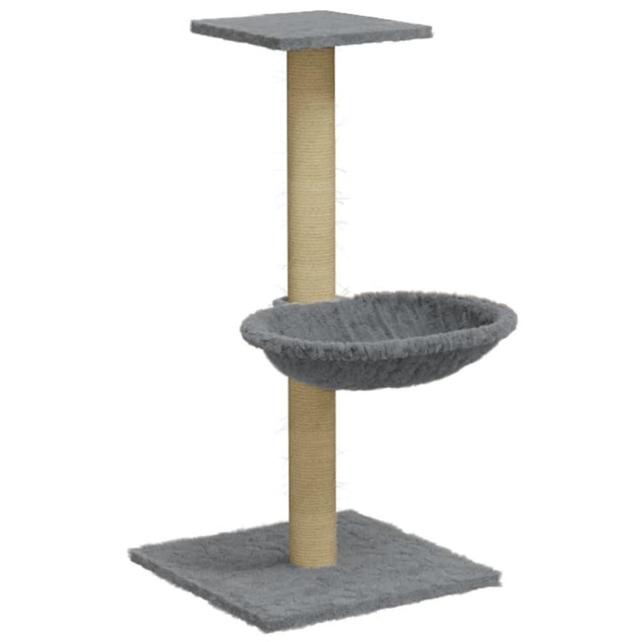 Voir la diapositive 2 : VIDAXL Arbre a chat avec griffoir en sisal Gris clair 74 cm
