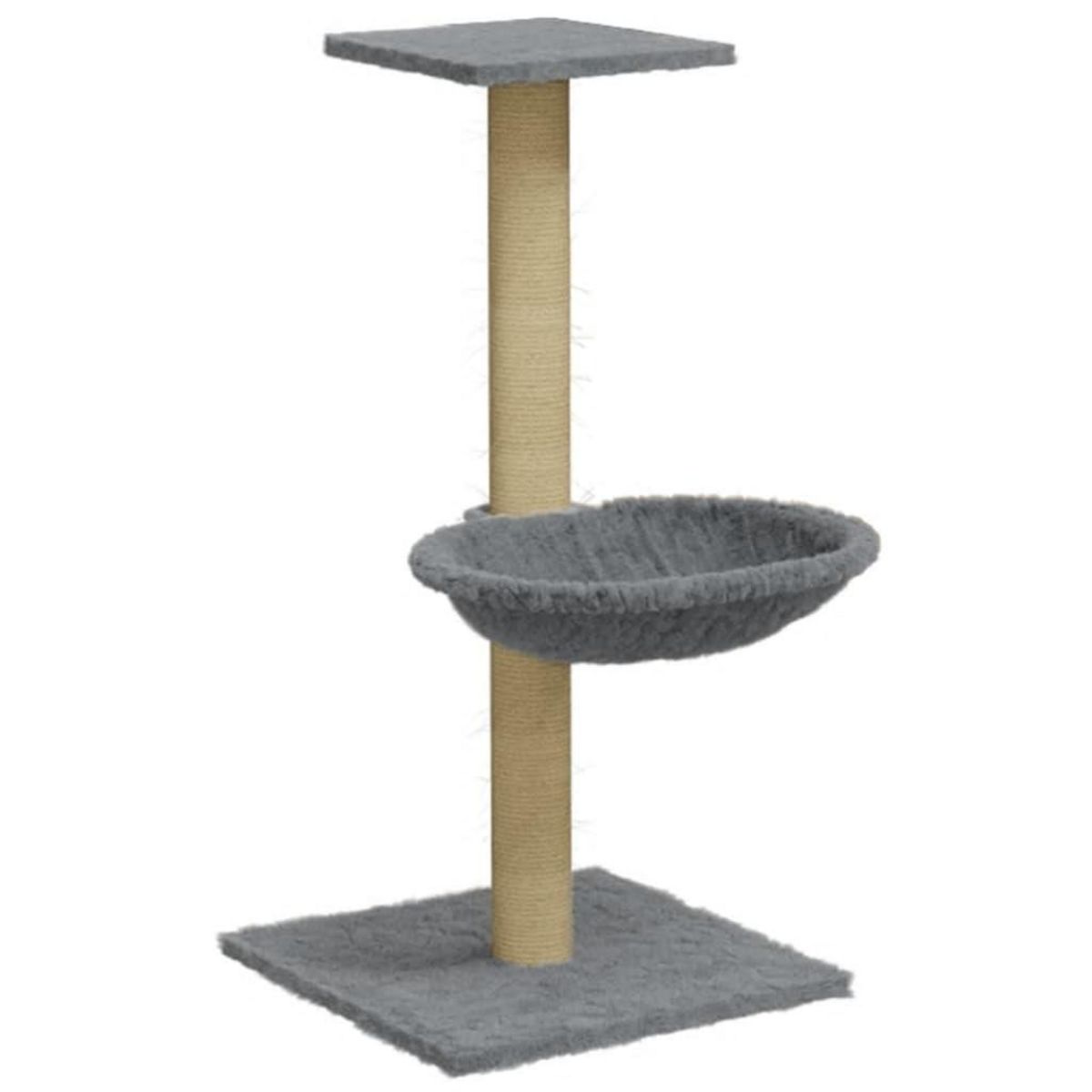 VIDAXL Arbre a chat avec griffoir en sisal Gris clair 74 cm