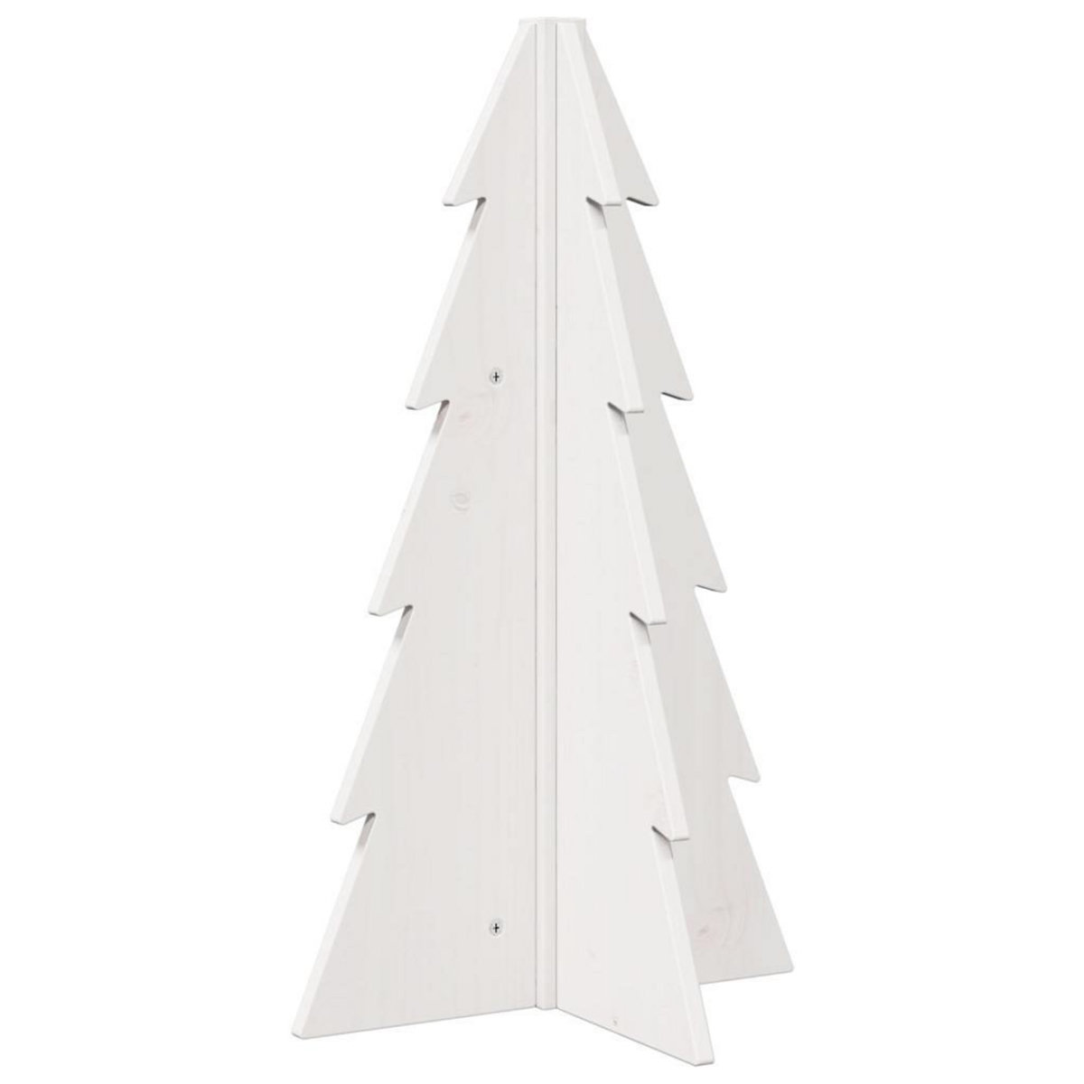 VIDAXL Arbre de Noël en bois pour decoration blanc 69,5 cm pin massif