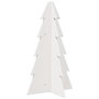 Voir la diapositive 2 : VIDAXL Arbre de Noël en bois pour decoration blanc 69,5 cm pin massif