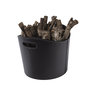 Voir la diapositive 3 : WERKAPRO Panier à bûches rond WERKA PRO  Ø39xh 31cm  Similicuir noir Similicuir noir