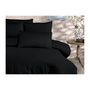 Voir la diapositive 3 : GENERIQUE Parure de lit - 1 housse de couette 220 x 240 cm + 2 taies d'oreiller 60 x 60 cm - 80% coton, 20% polyester - Noir