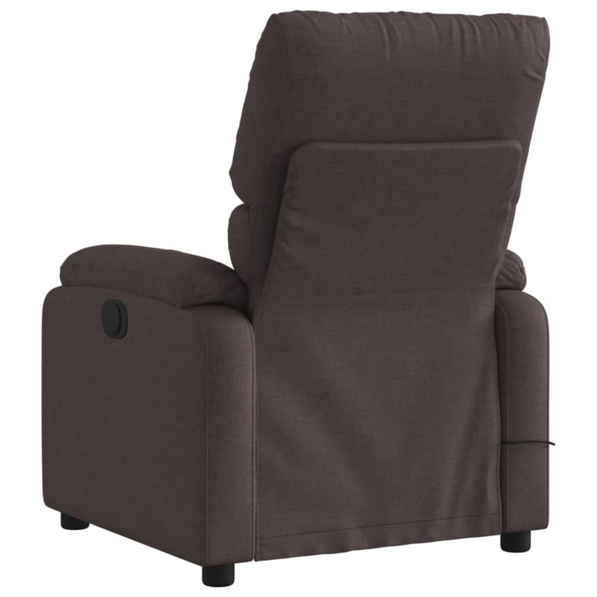 VIDAXL Fauteuil de massage inclinable electrique Marron fonce Tissu