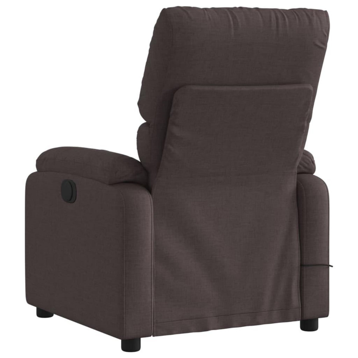 VIDAXL Fauteuil de massage inclinable electrique Marron fonce Tissu