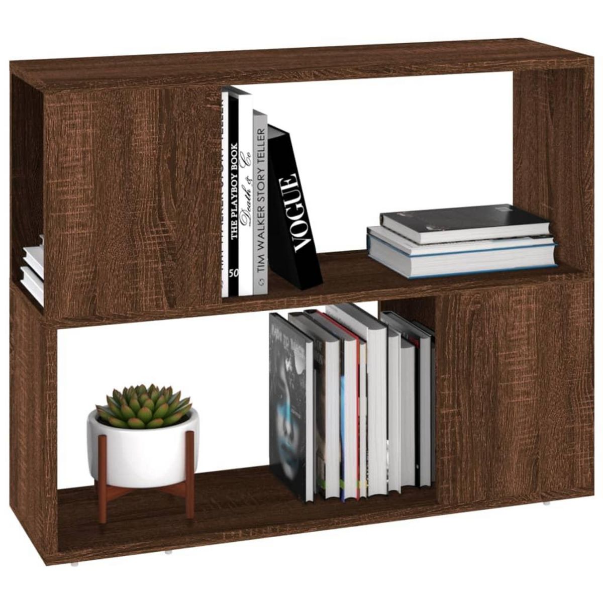VIDAXL Bibliotheque/Separateur de piece Chene marron 80x24x63 cm
