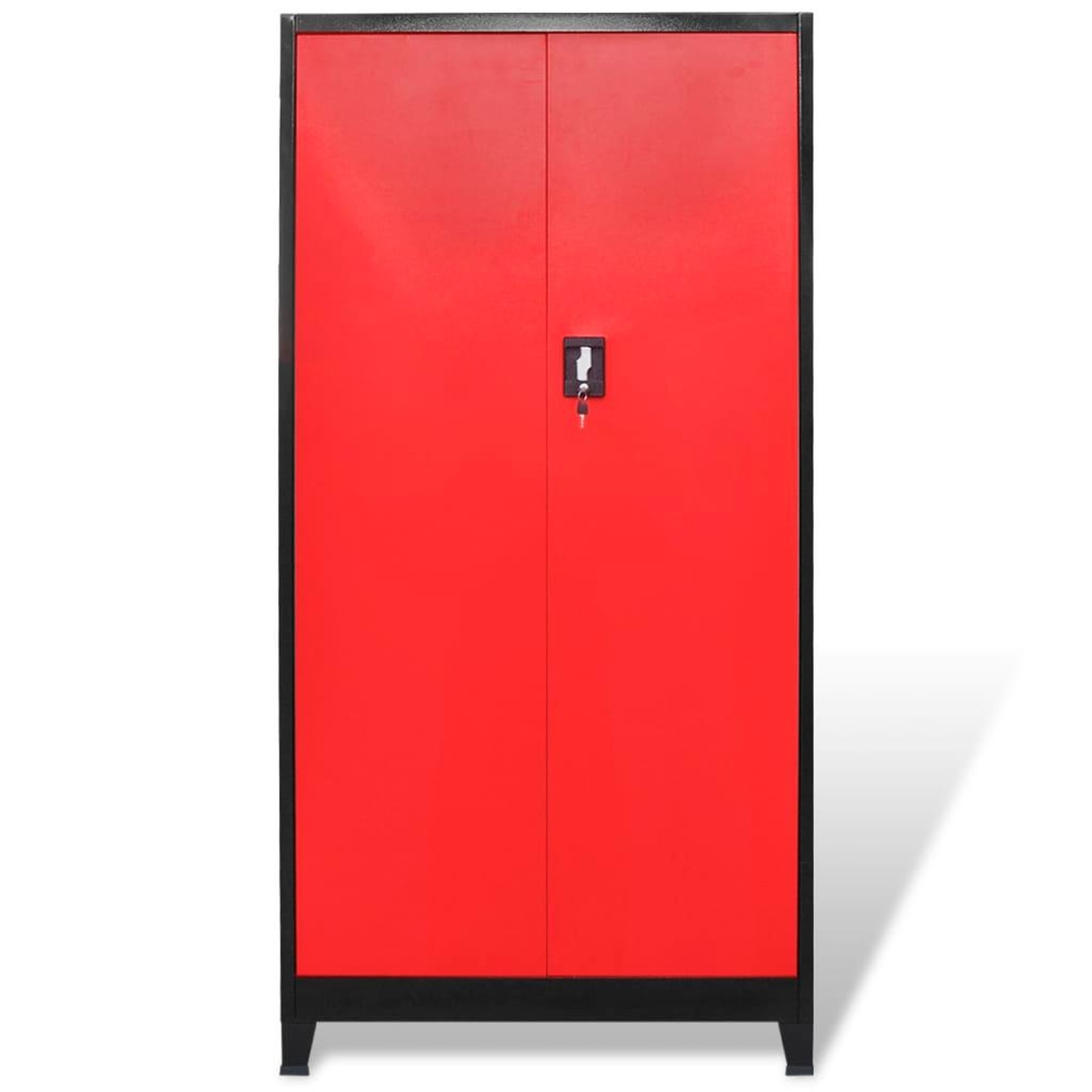 Voir la diapositive 5 : VIDAXL Armoire a outils avec 2 portes Acier 90x40x180 cm Noir et rouge