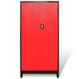 Voir la diapositive 5 : VIDAXL Armoire a outils avec 2 portes Acier 90x40x180 cm Noir et rouge