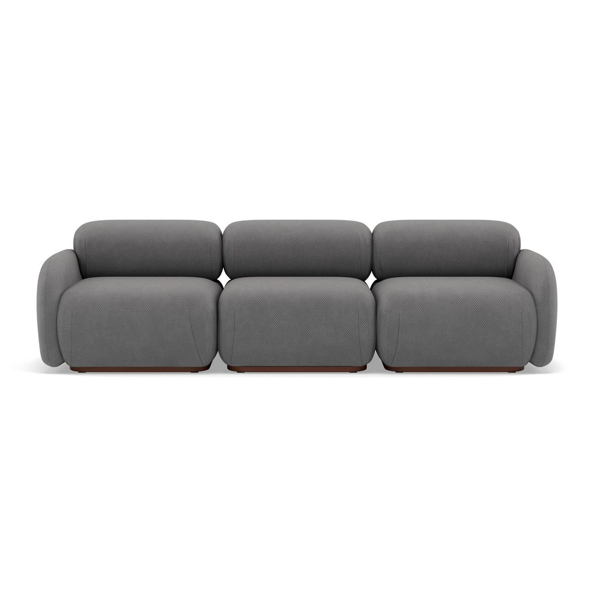 LISA DESIGN Penelope - canapé droit modulable 3 places en velours texturé