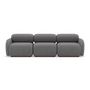 Voir la diapositive 3 : LISA DESIGN Penelope - canapé droit modulable 3 places en velours texturé