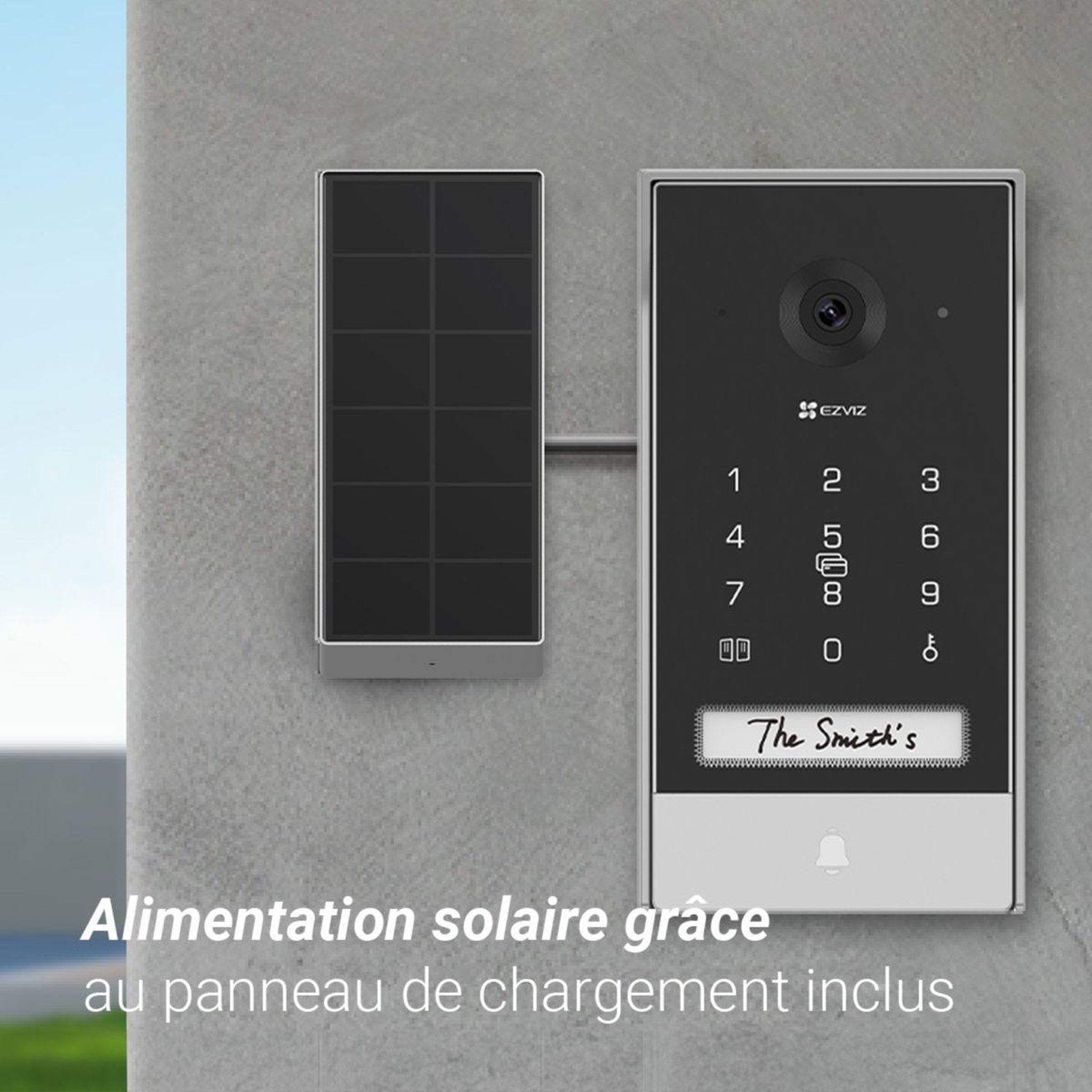 Voir la diapositive 5 : EZVIZ Sonnette connectée EP7-2K/Connecté ss fil+ panneau solaire