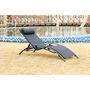 Voir la diapositive 6 : CONCEPT USINE Transat empilable et ajustable en aluminium noir BAHIA