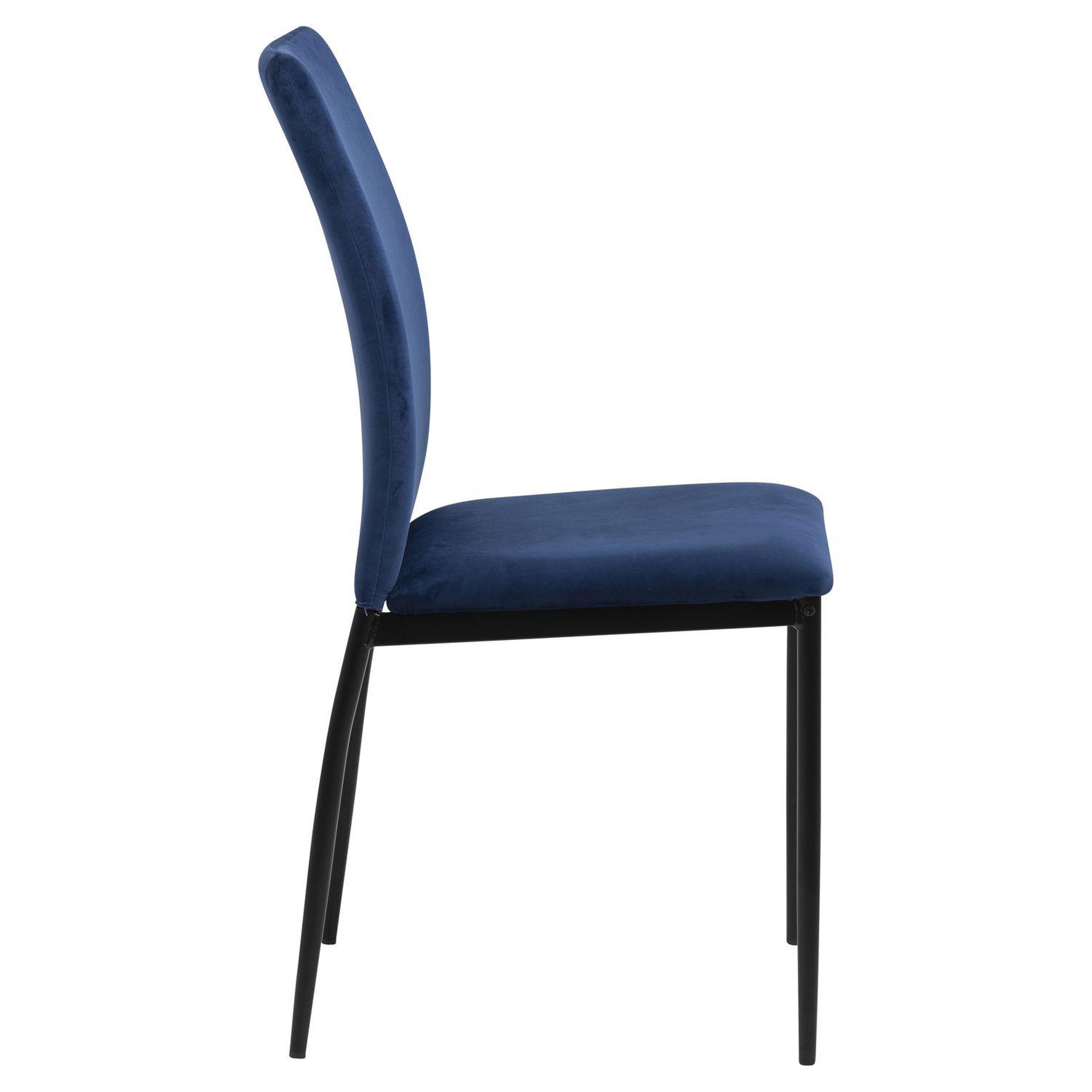 Voir la diapositive 3 : TOILINUX Lot de 4 Chaises de salle à manger Julia en tissu et métal