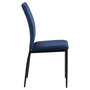 Voir la diapositive 3 : TOILINUX Lot de 4 Chaises de salle à manger Julia en tissu et métal