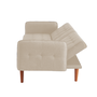 Voir la diapositive 5 : CONCEPT USINE Canapé 3 places convertible avec tablette centrale rabattable beige INVERNESS