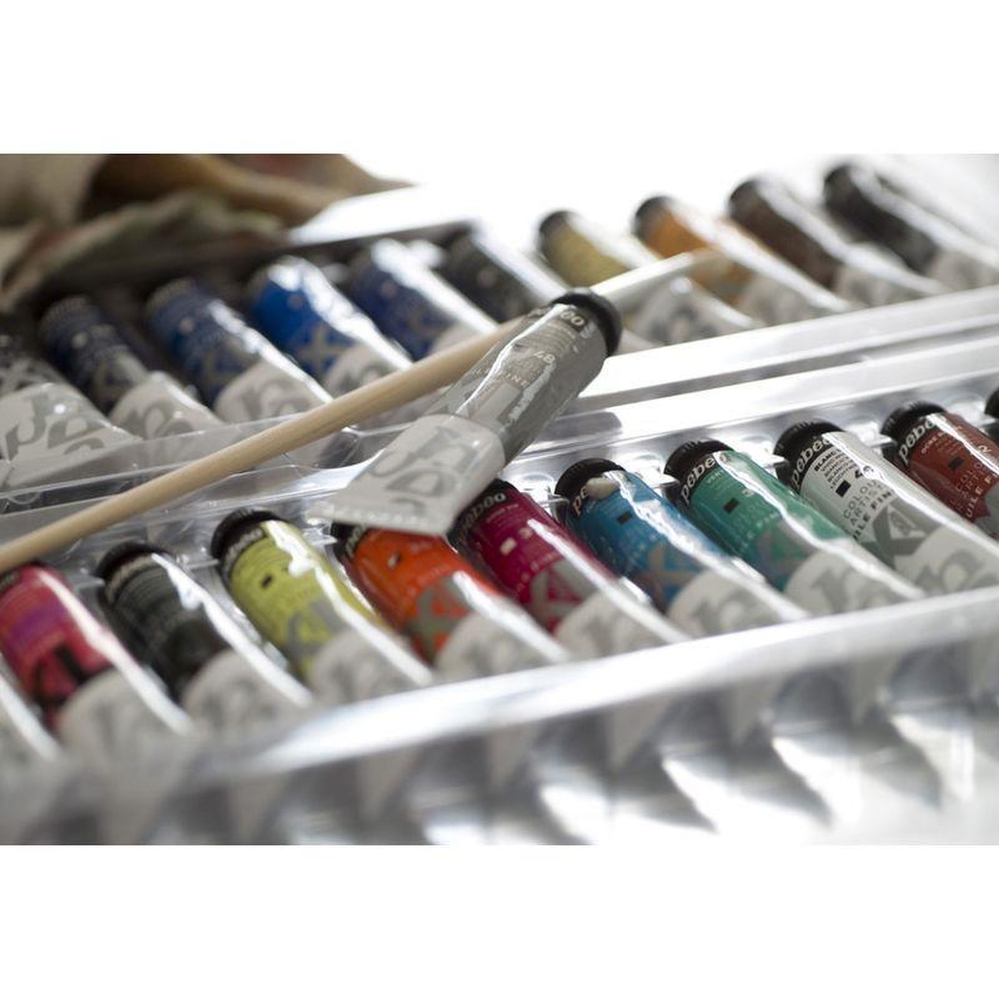 Voir la diapositive 2 : Pebeo Set de 20 peintures à l'huile fine + pinceau brosse - 20 x 20 ml